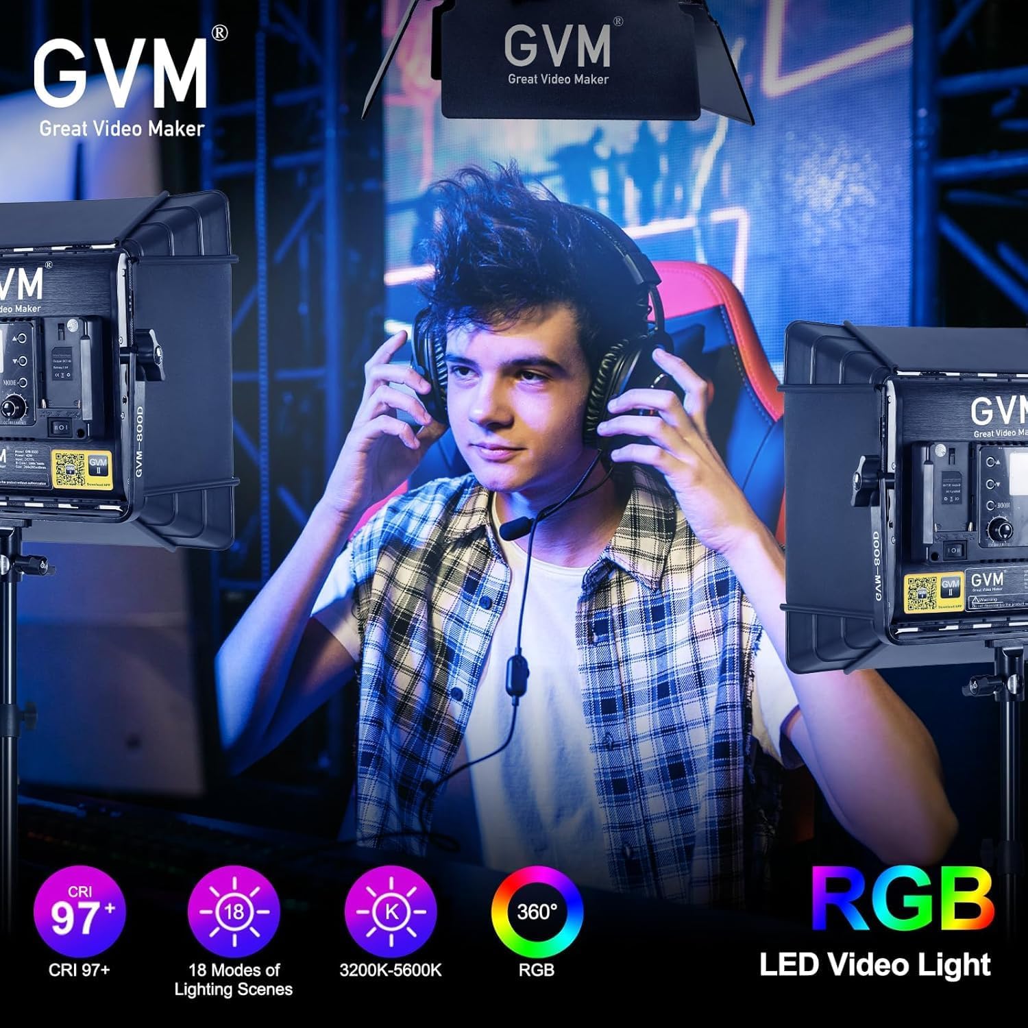 RGB-LED-Videobeleuchtungs-Set, – Photography Lighting Kits Bewertung und Preis
